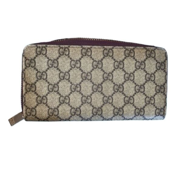 GUCCI NEO VINTAGE SUPREME ZIP AROUND WALLET 8" x 4" - Picture 3 of 10